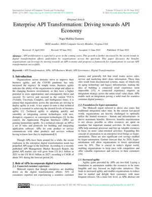 PDF Document Cover - Enterprise API Transformation: A Framework for Driving the API Economy